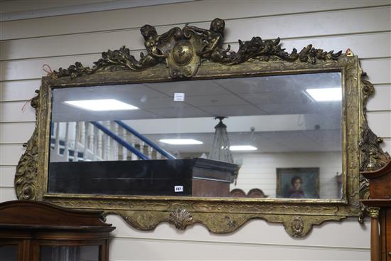 A giltwood and gesso overmantel W.163cm